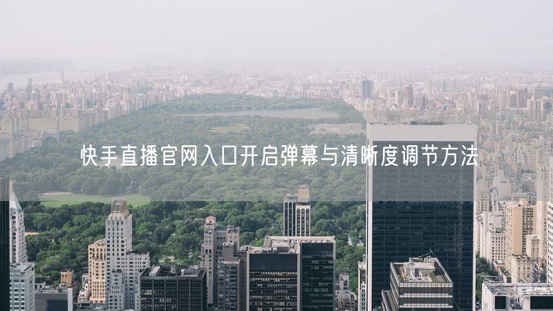 快手直播官网入口开启弹幕与清晰度调节方法