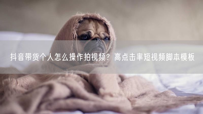 抖音带货个人怎么操作拍视频？高点击率短视频脚本模板