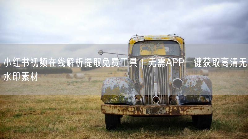 小红书视频在线解析提取免费工具｜无需APP一键获取高清无水印素材