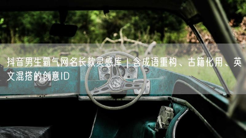 抖音男生霸气网名长款灵感库｜含成语重构、古籍化用、英文混搭的创意ID
