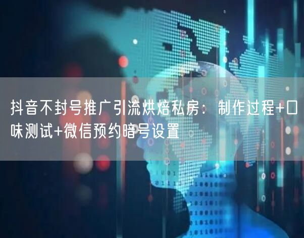 抖音不封号推广引流烘焙私房：制作过程+口味测试+微信预约暗号设置