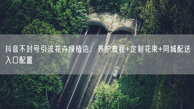 抖音不封号引流花卉绿植店：养护教程+定制花束+同城配送入口配置