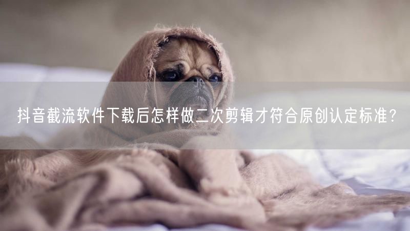 抖音截流软件下载后怎样做二次剪辑才符合原创认定标准？
