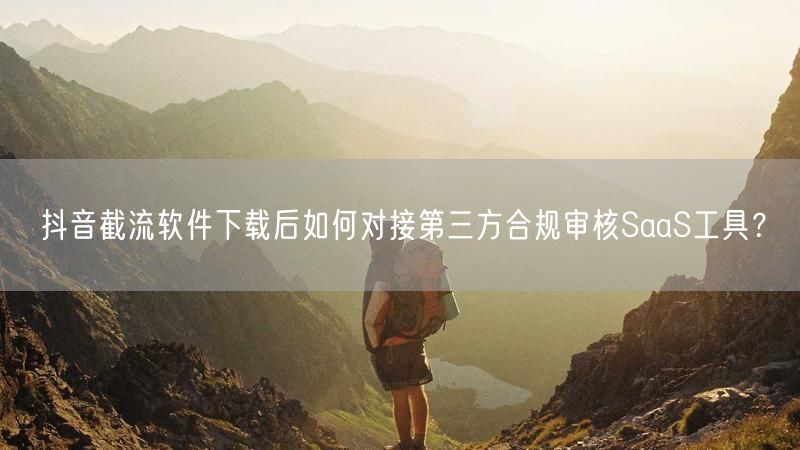 抖音截流软件下载后如何对接第三方合规审核SaaS工具？