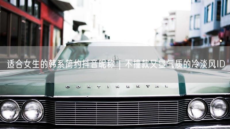 适合女生的韩系简约抖音昵称｜不撞款又显气质的冷淡风ID