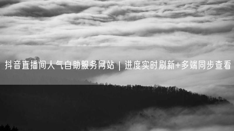抖音直播间人气自助服务网站｜进度实时刷新+多端同步查看