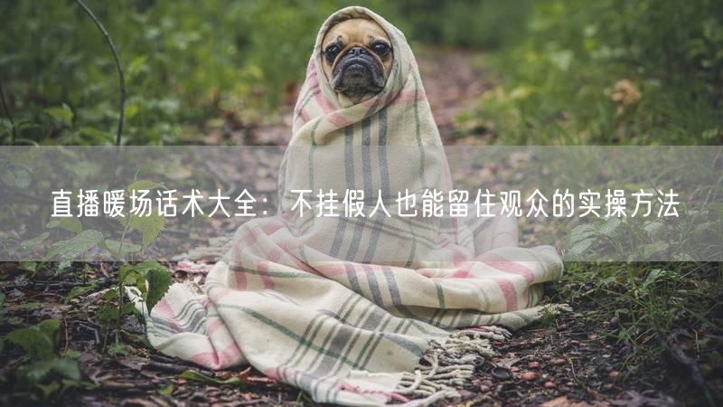 直播暖场话术大全：不挂假人也能留住观众的实操方法