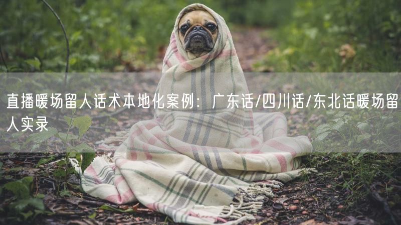 直播暖场留人话术本地化案例：广东话/四川话/东北话暖场留人实录