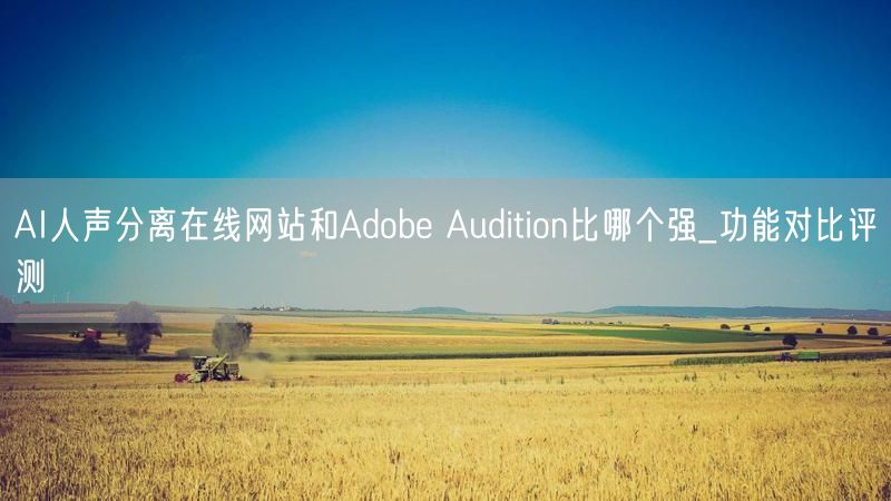 AI人声分离在线网站和Adobe Audition比哪个强_功能对比评测