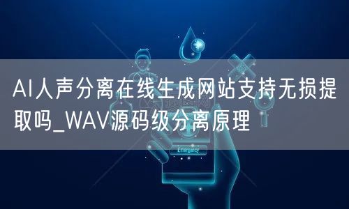 AI人声分离在线生成网站支持无损提取吗_WAV源码级分离原理