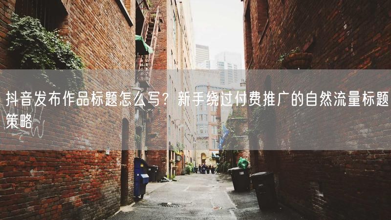 抖音发布作品标题怎么写？新手绕过付费推广的自然流量标题策略