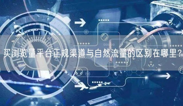 买浏览量平台正规渠道与自然流量的区别在哪里？
