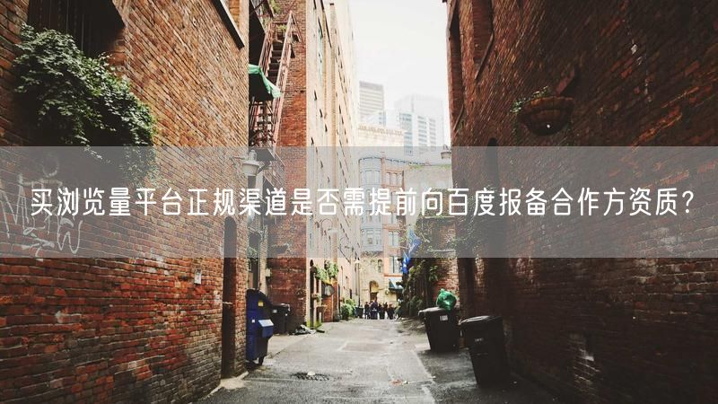 买浏览量平台正规渠道是否需提前向百度报备合作方资质？